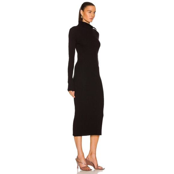 THE RANGE Turtleneck Midi Dress Black Size Small - Picture 2 of 12